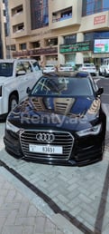 Black Audi A6 for rent in Abu-Dhabi 0