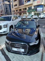 Black Audi A6 for rent in Abu-Dhabi 3