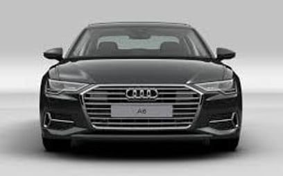 Black Audi A6 for rent in Abu-Dhabi