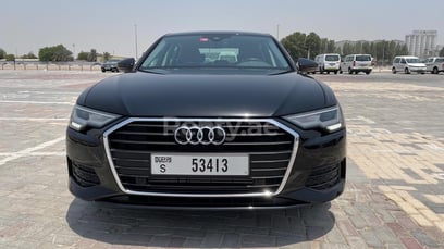 Black Audi A6 for rent in Abu-Dhabi 0