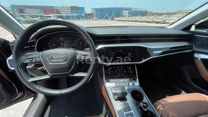 Black Audi A6 for rent in Abu-Dhabi 2