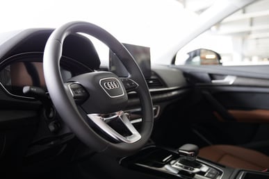 Black Audi Q5  45 TFSI quattro for rent in Dubai 4