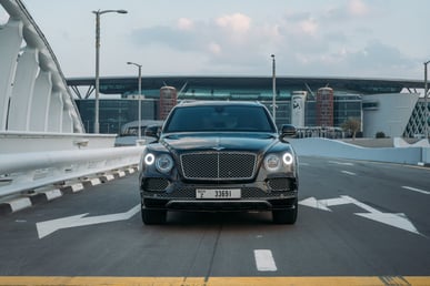 Black Bentley Bentayga for rent in Dubai 0