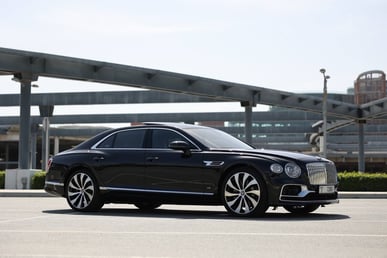 Black Bentley Flying Spur for rent in Dubai 1