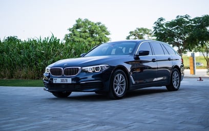 Black BMW 5 Series for rent in Abu-Dhabi