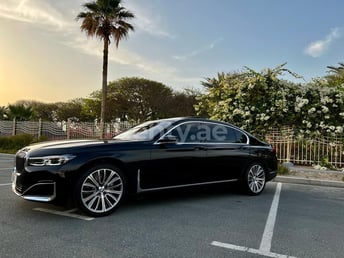 Black BMW 730 for rent in Dubai 0
