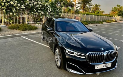 Black BMW 730 for rent in Dubai