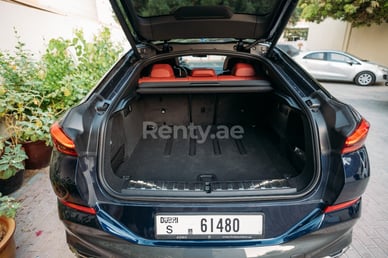 Black BMW X6 M50 for rent in Sharjah 3