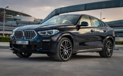 Dark Blue BMW X6 M-kit for rent in Sharjah