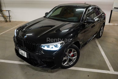 Black 2020 BMW X4 with X4M Body Kit for rent in Dubai 5