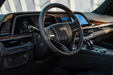 Black Cadillac Escalade Black Edition for rent in Dubai 2