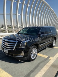 Black Cadillac Escalade XL for rent in Dubai 1