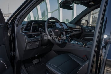 Black Cadillac Escalade for rent in Dubai 2