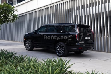 Black Cadillac Escalade for rent in Dubai 1