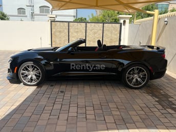 Black Chevrolet Camaro for rent in Dubai 3
