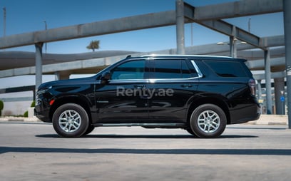Black Chevrolet Tahoe for rent in Dubai 1