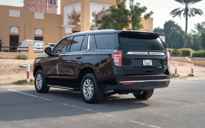 Black Chevrolet Tahoe for rent in Dubai 2