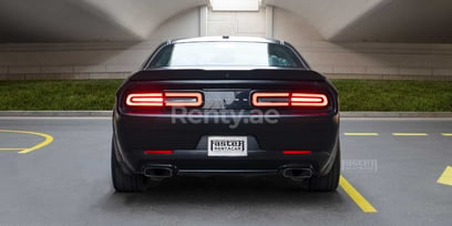 Black Dodge Challenger for rent in Sharjah 4