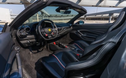 Black Ferrari F8 Tributo Spyder for rent in Dubai 4