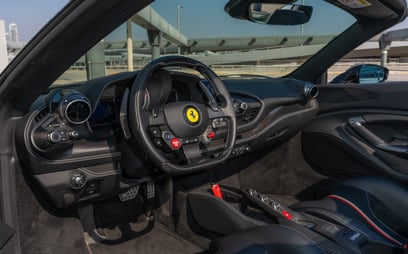 Black Ferrari F8 Tributo Spyder for rent in Dubai 5