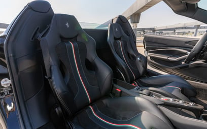 Black Ferrari F8 Tributo Spyder for rent in Dubai 6