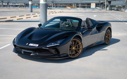 Black Ferrari F8 Tributo Spyder for rent in Dubai