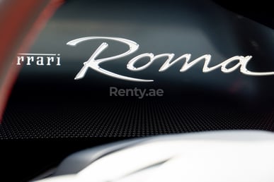 Black Ferrari Roma for rent in Abu-Dhabi 2