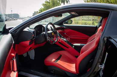 Black Ferrari Roma for rent in Sharjah 4