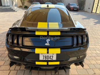 Black Ford Mustang for rent in Dubai 5
