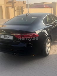 Black Jaguar XF for rent in Dubai 0