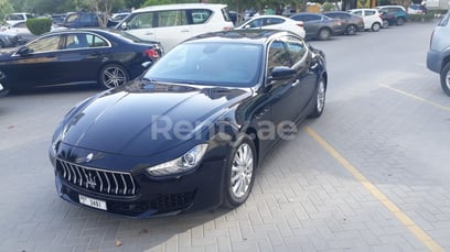 Black Maserati Ghibli for rent in Dubai 0
