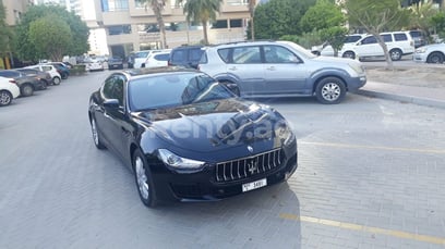 Black Maserati Ghibli for rent in Dubai 2