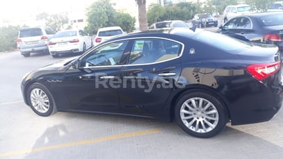 Black Maserati Ghibli for rent in Sharjah 3