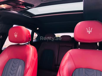 Black Maserati Levante for rent in Dubai 3
