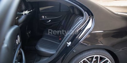 Black Mercedes E Class for rent in Sharjah 1