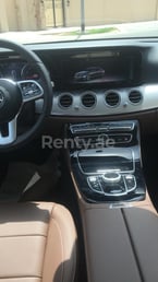 Black Mercedes E Class for rent in Dubai 3