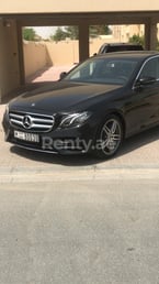 Black Mercedes E Class for rent in Dubai 6