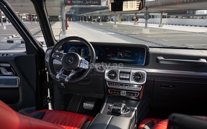 Black Mercedes G63 AMG for rent in Dubai 4