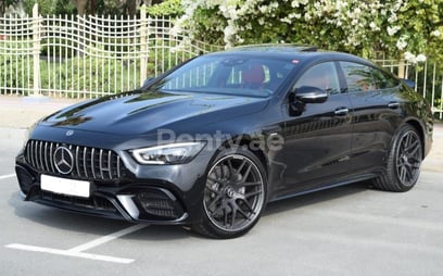 Black Mercedes GT 43 AMG for rent in Abu-Dhabi