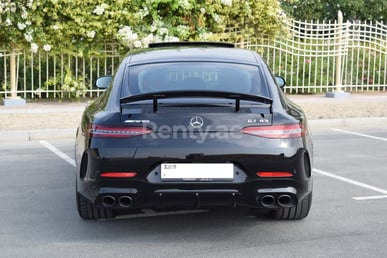 Black Mercedes GT 43 AMG for rent in Dubai 2