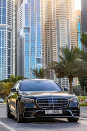 Black Mercedes S500 2022 for rent in Dubai 0