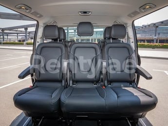 Black Mercedes V250 for rent in Dubai 5