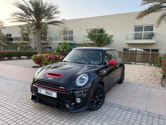 Black Mini Cooper for rent in Dubai 2