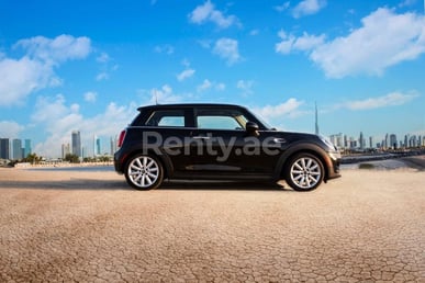 Black Mini Cooper for rent in Dubai 0