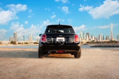 Black Mini Cooper for rent in Dubai 1