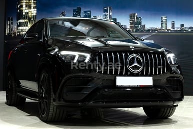 Black New Mercedes GLE 63 for rent in Dubai 2