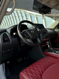 Black Nissan Patrol Platinum for rent in Dubai 5