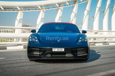 Black Porsche Boxster GTS for rent in Dubai 0
