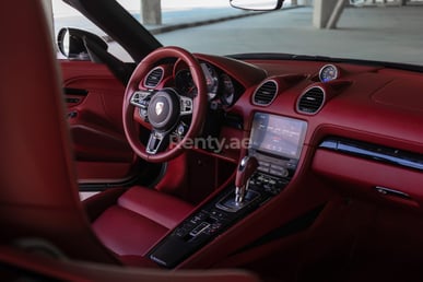 Black Porsche Boxster GTS for rent in Dubai 6