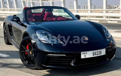 Black Porsche Boxster for rent in Dubai